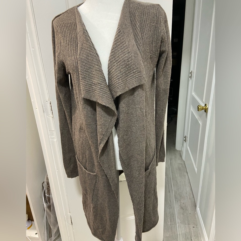 Sioni Women's Light Brown Open Front Cardigan Sweater Size S/M